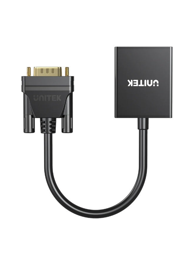 يوني تيك VGA to HDMI Adapter with Audio & USB Power – 1080p@60Hz, Plug & Play, Uni-Directional VGA to HDMI Converter for PC, Laptop, TV & Monitor - Image 1